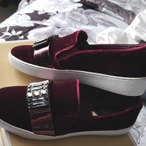 Michael Kors velvet slip ons 9.5